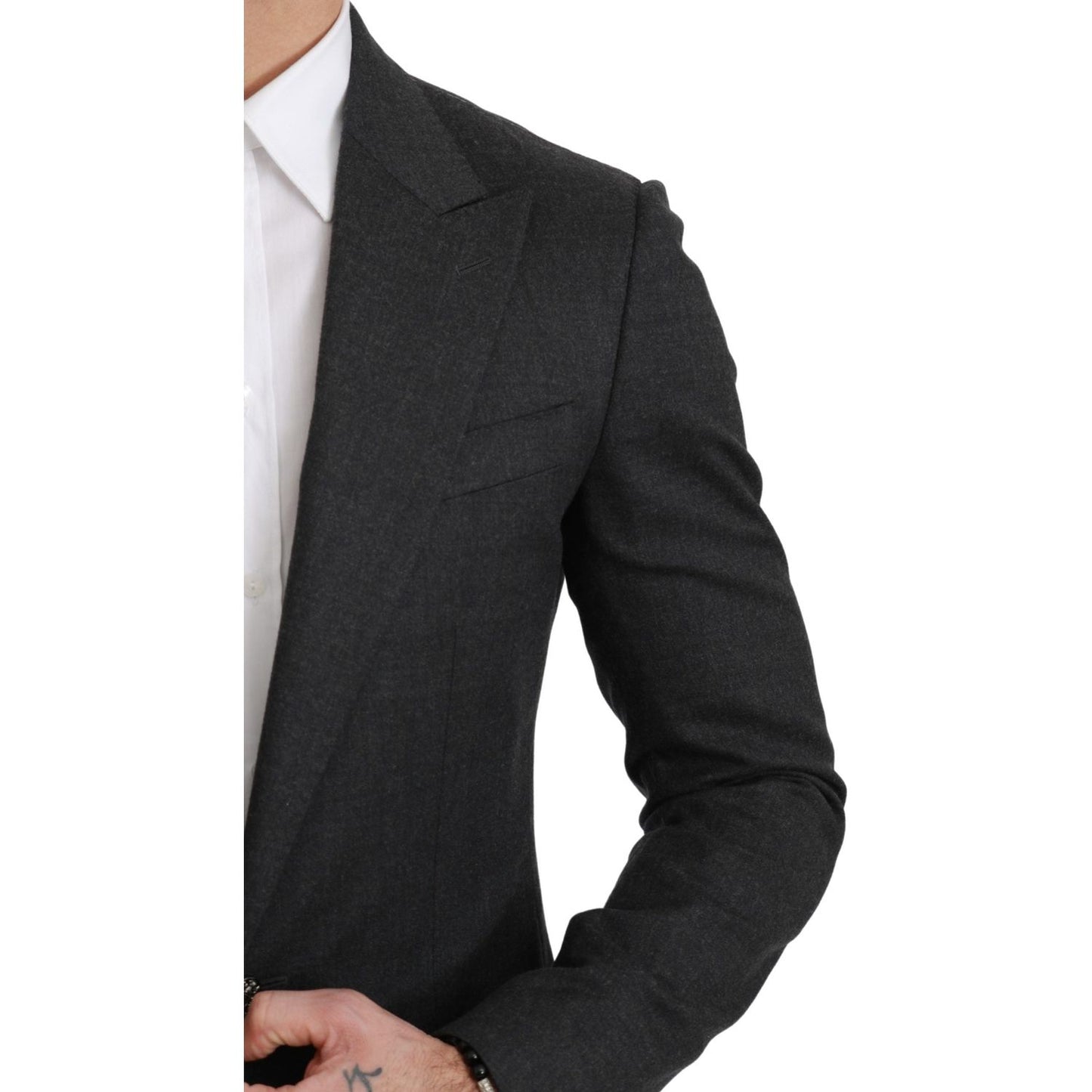 Dolce & Gabbana Gray NAPOLI Slim Fit Jacket Wool Blazer1728,67345645728,Blazers - Men - Clothing,Blazers - Suits & Blazers - Clothing,Clothing,Dolce & Gabbana,Gray,IT46 | S,Material: 88% Wool 8% Nylon 3% Cashmere 1% Elastane,Men,Men - Clothing,New with ta