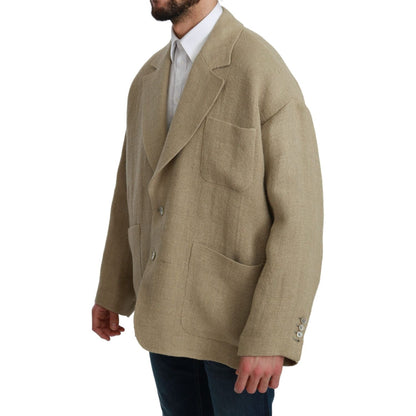 Dolce & Gabbana Beige Jacket Coat 100% Jute Blazer Coat1728,67345645728,Beige,Blazers - Men - Clothing,Clothing,Coats - Jackets & Coats - Clothing,Dolce & Gabbana,IT48 | L,Jackets & Coats - Clothing,Material: 100% Jute,Men,Men - Clothing,New with tags