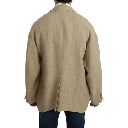 Dolce & Gabbana Beige Jacket Coat 100% Jute Blazer Coat1728,67345645728,Beige,Blazers - Men - Clothing,Clothing,Coats - Jackets & Coats - Clothing,Dolce & Gabbana,IT48 | L,Jackets & Coats - Clothing,Material: 100% Jute,Men,Men - Clothing,New with tags