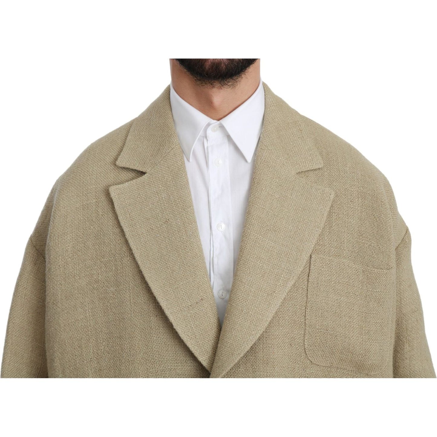 Dolce & Gabbana Beige Jacket Coat 100% Jute Blazer Coat1728,67345645728,Beige,Blazers - Men - Clothing,Clothing,Coats - Jackets & Coats - Clothing,Dolce & Gabbana,IT48 | L,Jackets & Coats - Clothing,Material: 100% Jute,Men,Men - Clothing,New with tags