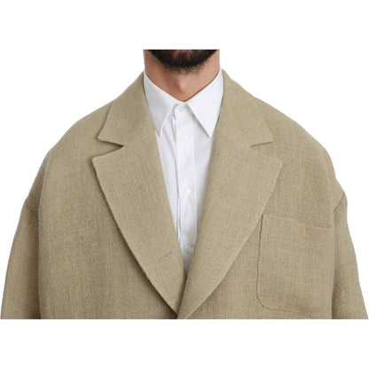 Dolce & Gabbana Beige Jacket Coat 100% Jute Blazer Coat1728,67345645728,Beige,Blazers - Men - Clothing,Clothing,Coats - Jackets & Coats - Clothing,Dolce & Gabbana,IT48 | L,Jackets & Coats - Clothing,Material: 100% Jute,Men,Men - Clothing,New with tags