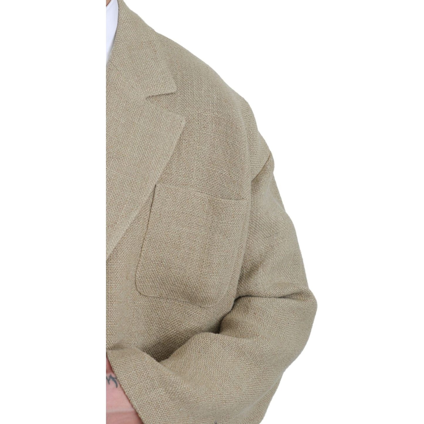 Dolce & Gabbana Beige Jacket Coat 100% Jute Blazer Coat1728,67345645728,Beige,Blazers - Men - Clothing,Clothing,Coats - Jackets & Coats - Clothing,Dolce & Gabbana,IT48 | L,Jackets & Coats - Clothing,Material: 100% Jute,Men,Men - Clothing,New with tags