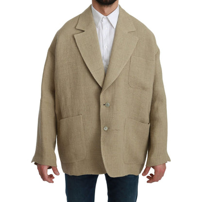 Dolce & Gabbana Beige Jacket Coat 100% Jute Blazer Coat1728,67345645728,Beige,Blazers - Men - Clothing,Clothing,Coats - Jackets & Coats - Clothing,Dolce & Gabbana,IT48 | L,Jackets & Coats - Clothing,Material: 100% Jute,Men,Men - Clothing,New with tags