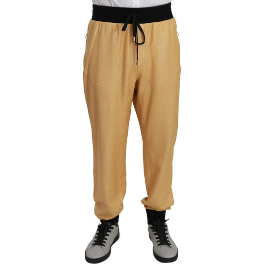 Dolce & Gabbana Gold Year Of The Pig Cotton Mens Pants1728,67345645728,Clothing,Dolce & Gabbana,Gold,IT44 | XS,IT48 | M,IT50 | L,IT52 | XL,Jeans & Pants - Men - Clothing,Joggers (workout pants) - Sportswear - Clothing,Material: 100% Cotton,Men,Men - Cloth