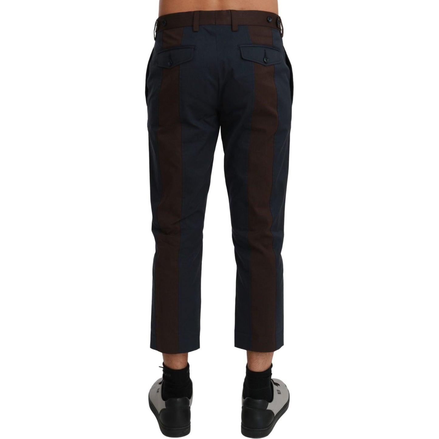 Dolce & Gabbana Brown Stripes Cropped Trousers Pants1728,67345645728,Brown,Clothing,Dolce & Gabbana,Dress Pants - Pants - Clothing,IT44 | XS,IT50 | L,IT52 | XL,IT54 | XL,IT56 | XXL,Jeans & Pants - Men - Clothing,Material: 69% Cotton 31% Nylon,Men,Men - Cl
