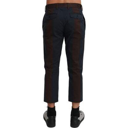Dolce & Gabbana Brown Stripes Cropped Trousers Pants1728,67345645728,Brown,Clothing,Dolce & Gabbana,Dress Pants - Pants - Clothing,IT44 | XS,IT50 | L,IT52 | XL,IT54 | XL,IT56 | XXL,Jeans & Pants - Men - Clothing,Material: 69% Cotton 31% Nylon,Men,Men - Cl