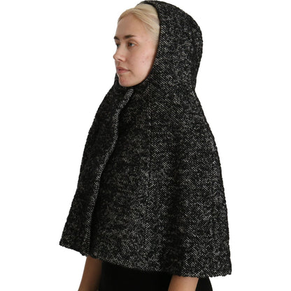 Dolce & Gabbana Gray Tweet Wool Kaftan Jacket Coat Top1728,57 cm|S,67345645728,7% WM,72% Wool,Accessories,Beanie - Hats - Accessories,Dolce & Gabbana,Gray,Hats - Accessories,Hats - Women - Accessories,Material: 21% PA,New with tags,Women,Women - Accessori