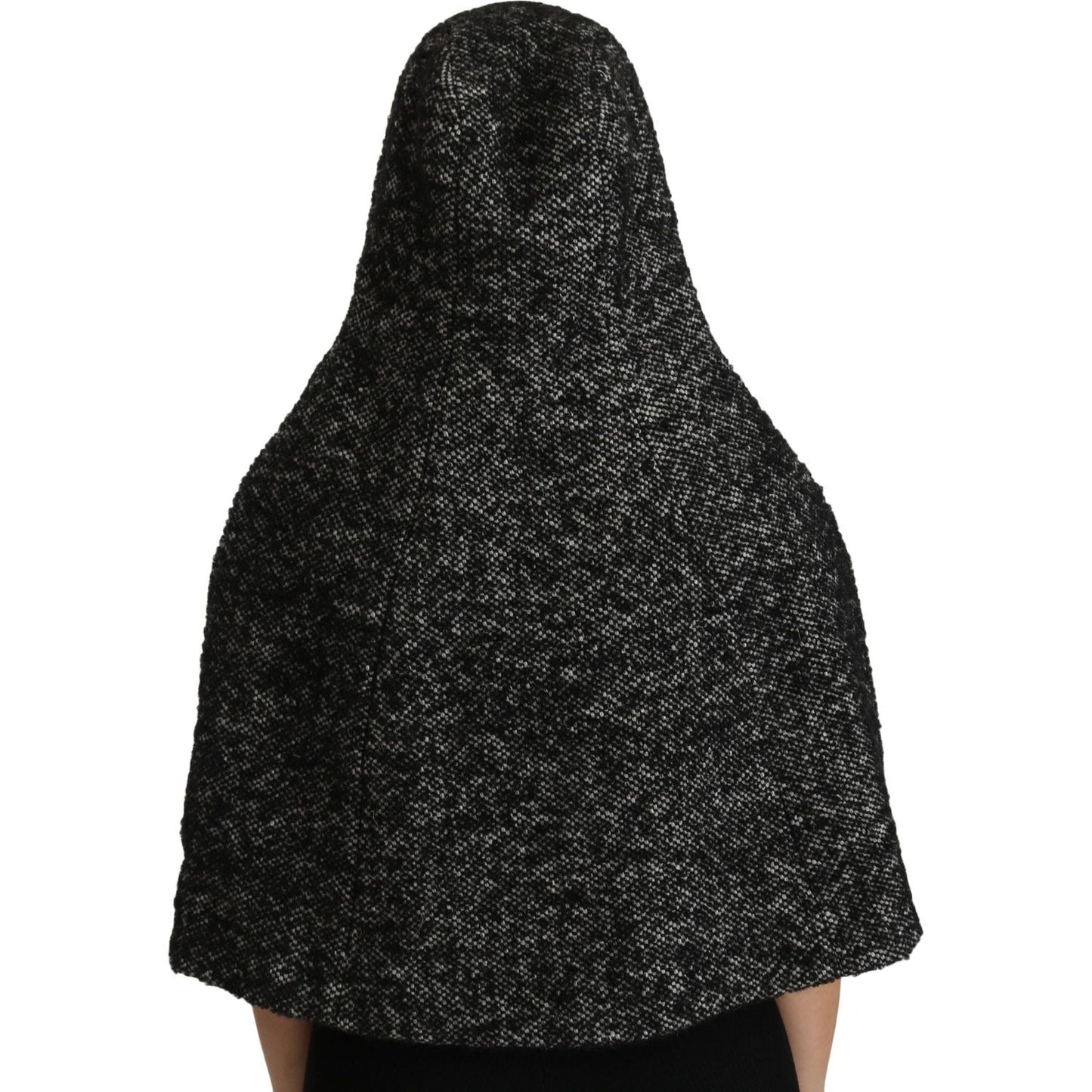 Dolce & Gabbana Gray Tweet Wool Kaftan Jacket Coat Top1728,57 cm|S,67345645728,7% WM,72% Wool,Accessories,Beanie - Hats - Accessories,Dolce & Gabbana,Gray,Hats - Accessories,Hats - Women - Accessories,Material: 21% PA,New with tags,Women,Women - Accessori