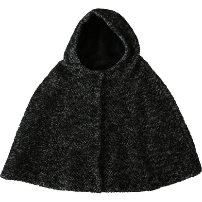 Dolce & Gabbana Gray Tweet Wool Kaftan Jacket Coat Top1728,57 cm|S,67345645728,7% WM,72% Wool,Accessories,Beanie - Hats - Accessories,Dolce & Gabbana,Gray,Hats - Accessories,Hats - Women - Accessories,Material: 21% PA,New with tags,Women,Women - Accessori