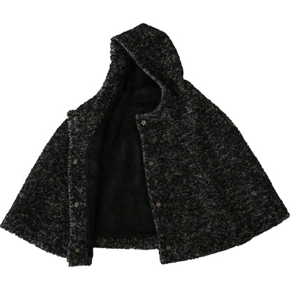 Dolce & Gabbana Gray Tweet Wool Kaftan Jacket Coat Top1728,57 cm|S,67345645728,7% WM,72% Wool,Accessories,Beanie - Hats - Accessories,Dolce & Gabbana,Gray,Hats - Accessories,Hats - Women - Accessories,Material: 21% PA,New with tags,Women,Women - Accessori