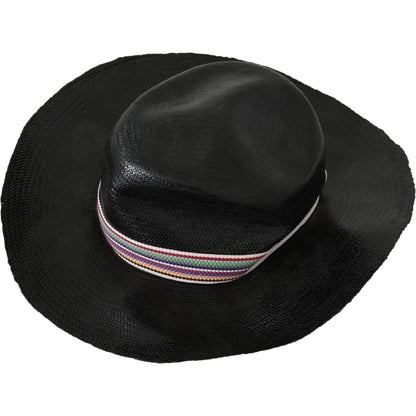 Costume National Black Wide Brim Cowboy Solid Hat1728,58 cm|M,67345645728,Accessories,Black,Costume National,Hats - Accessories,Hats - Women - Accessories,Material: Straw,New with tags,Sunhats - Hats - Accessories,Women,Women - Accessories