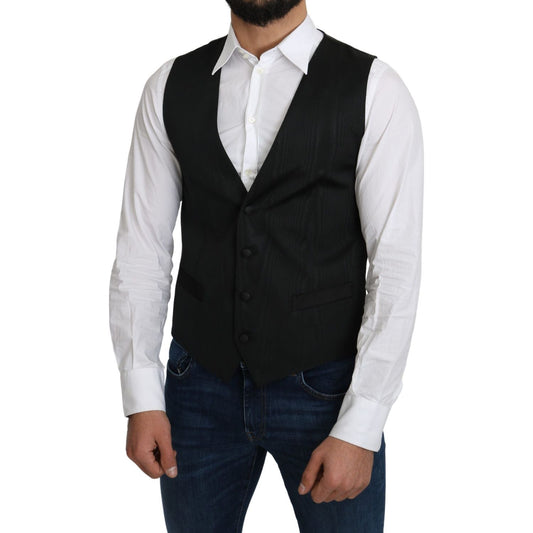 Dolce & Gabbana Gray 100% Silk Formal Coat Vest1728,67345645728,Clothing,Dolce & Gabbana,Gray,IT46 | S,Material: 100% Silk,Men,Men - Clothing,New with tags,Suits & Blazers - Clothing,Vests - Men - Clothing,Waistcoats - Suits & Blazers - Clothing