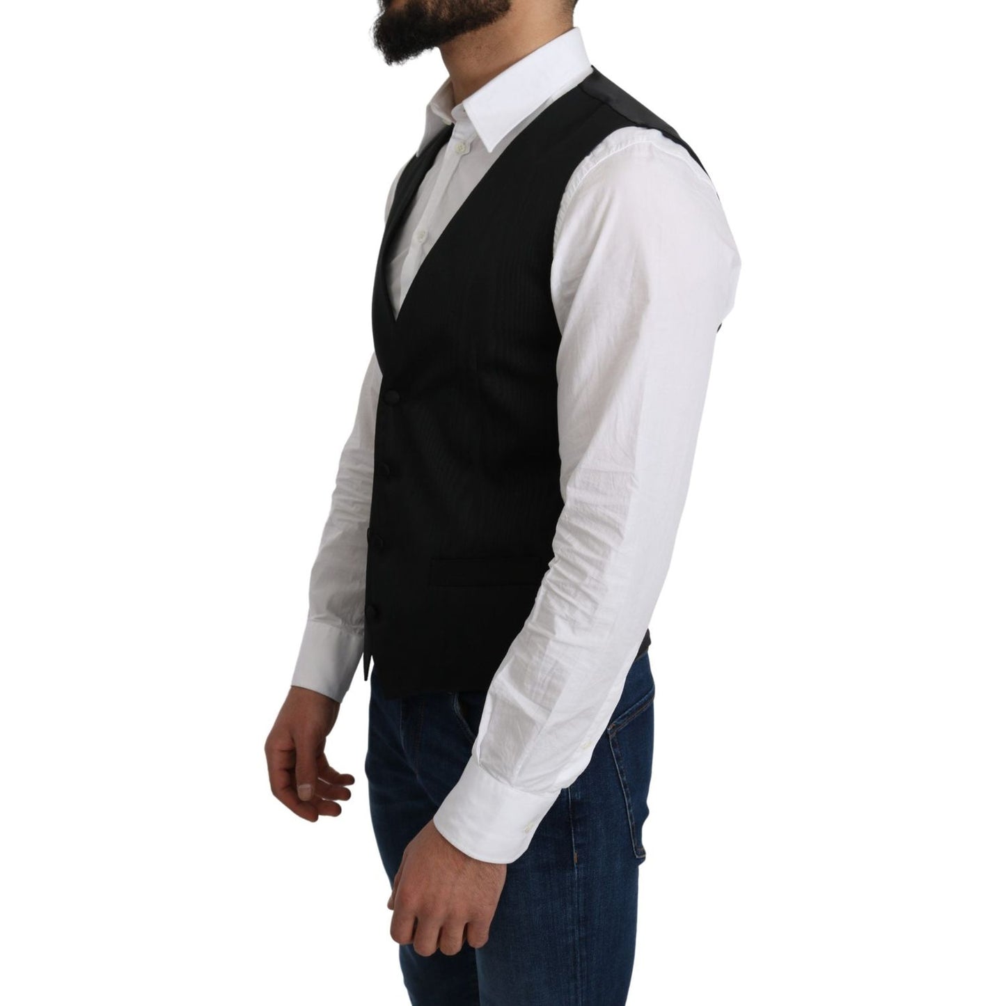 Dolce & Gabbana Gray 100% Silk Formal Coat Vest1728,67345645728,Clothing,Dolce & Gabbana,Gray,IT46 | S,Material: 100% Silk,Men,Men - Clothing,New with tags,Suits & Blazers - Clothing,Vests - Men - Clothing,Waistcoats - Suits & Blazers - Clothing