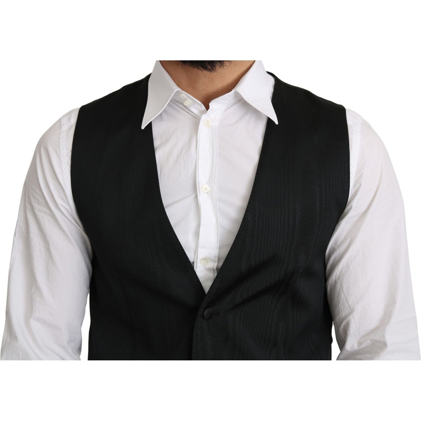 Dolce & Gabbana Gray 100% Silk Formal Coat Vest1728,67345645728,Clothing,Dolce & Gabbana,Gray,IT46 | S,Material: 100% Silk,Men,Men - Clothing,New with tags,Suits & Blazers - Clothing,Vests - Men - Clothing,Waistcoats - Suits & Blazers - Clothing
