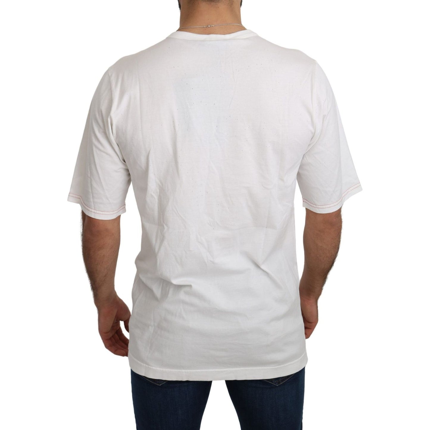 Dolce & Gabbana White Leopard Royal Top T-shirt1728,67345645728,Clothing,Dolce & Gabbana,IT46 | S,Material: 100% Cotton,Men,Men - Clothing,New with tags,T-Shirts - Clothing,T-Shirts - Men - Clothing,T-Shirts - T-Shirts - Clothing,White