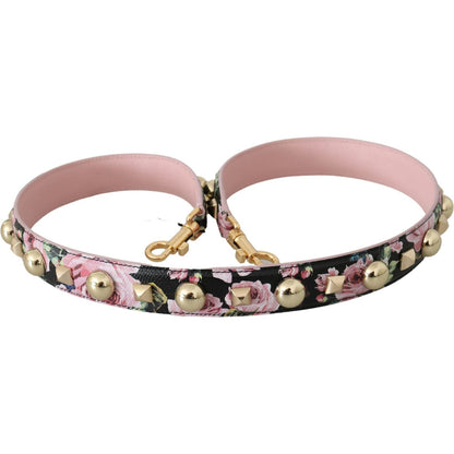 Dolce & Gabbana Pink Floral Leather Stud Accessory Shoulder Strap1728,67345645728,Accessories,Bags,Dolce & Gabbana,Material: 100% Leather,New with tags,Other - Women - Accessories,Red,Shoulder Straps - Bags,Women,Women - Accessories