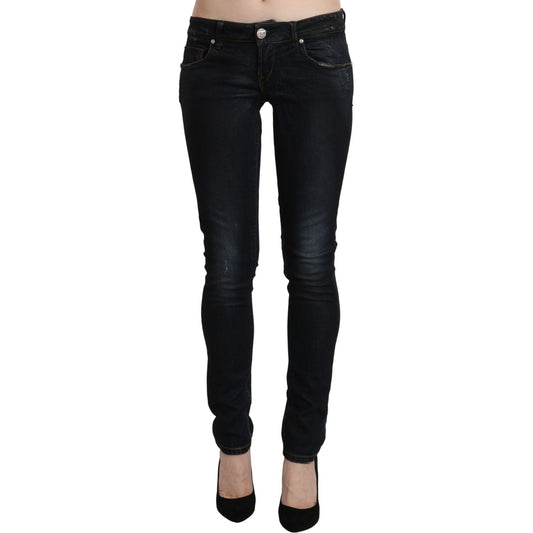 Acht Blue Washed Low Waist Skinny Denim Slim Trouser 1728,67345645728,Acht,Black,Clothing,Jeans & Pants - Women - Clothing,Jeans Denim - Clothing,Material: Cotton,New with tags,Skinny Jeans - Jeans Denim - Clothing,W26,Women,Women - Clothing