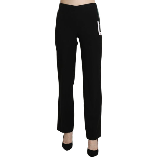 BENCIVENGA Black High Waist Straight Formal Dress Trouser1728,67345645728,BENCIVENGA,Black,Clothing,Dress Pants - Pants - Clothing,IT44|L,Jeans & Pants - Women - Clothing,Material: Cotton,New with tags,Pants - Clothing,Women,Women - Clothing