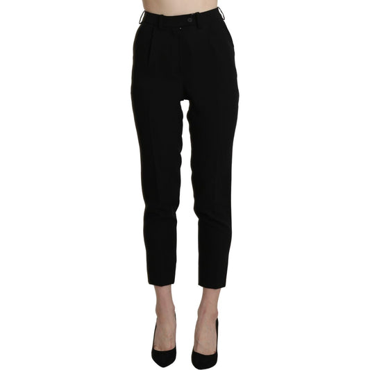 BENCIVENGA Black High Waist Skinny Cropped Dress Trouser Pant1728,67345645728,BENCIVENGA,Black,Clothing,Dress Pants - Pants - Clothing,IT40|S,Jeans & Pants - Women - Clothing,Material: Cotton,New with tags,Pants - Clothing,Women,Women - Clothing