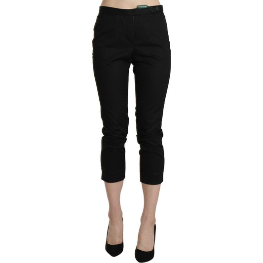 BENCIVENGA Black High Waist Skinny Cropped Dress Trouser Pants1728,67345645728,BENCIVENGA,Black,Clothing,Dress Pants - Pants - Clothing,IT44|L,Jeans & Pants - Women - Clothing,Material: Cotton,New with tags,Pants - Clothing,Women,Women - Clothing