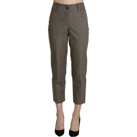 BENCIVENGA Gray High Waist Cropped Dress Trouser Pants1728,67345645728,BENCIVENGA,Clothing,Dress Pants - Pants - Clothing,Gray,IT46|XL,IT52 | XL,Jeans & Pants - Women - Clothing,Material: Cotton,New with tags,Pants - Clothing,Women,Women - Clothing