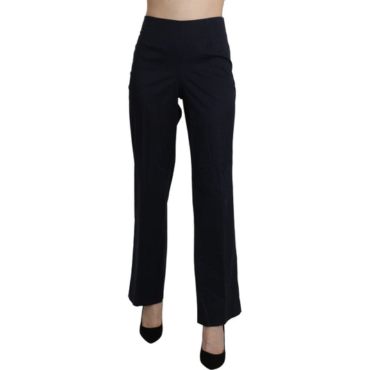 BENCIVENGA Navy Blue High Waist Straight Dress Trouser Pants 1728,67345645728,BENCIVENGA,Clothing,Dress Pants - Pants - Clothing,IT46|XL,Jeans & Pants - Women - Clothing,Material: Cotton,Navy Blue,New with tags,Pants - Clothing,Women,Women - Clothing