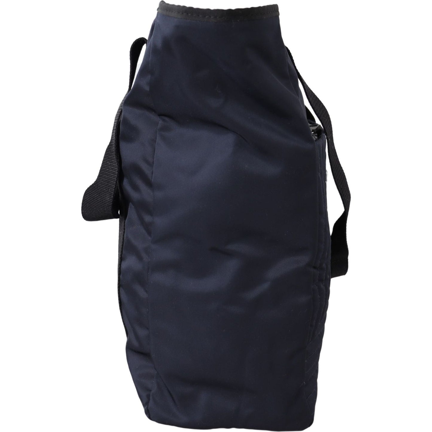 Versace Elegant Blue Nylon Tote Bag 8053850331093