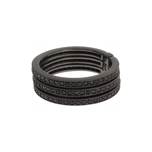 Nialaya Black CZ 925 Sterling Silver Womens
