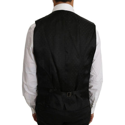 Dolce & Gabbana Black Solid Wool Silk Vest1728,2% Polyester,67345645728,8% Silk,Black,Clothing,Dolce & Gabbana,IT44 | XS,IT46 | S,IT48 | M,Material: 90% Wool,Men,Men - Clothing,New with tags,Suits & Blazers - Clothing,Vests - Men - Clothing,Waistcoats - S