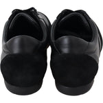Dolce & Gabbana Black Logo Leather Casual Sneakers Shoes MV3913-39
