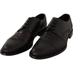 Dolce & Gabbana Black Leather Exotic Skins Formal Shoes MV3970-39