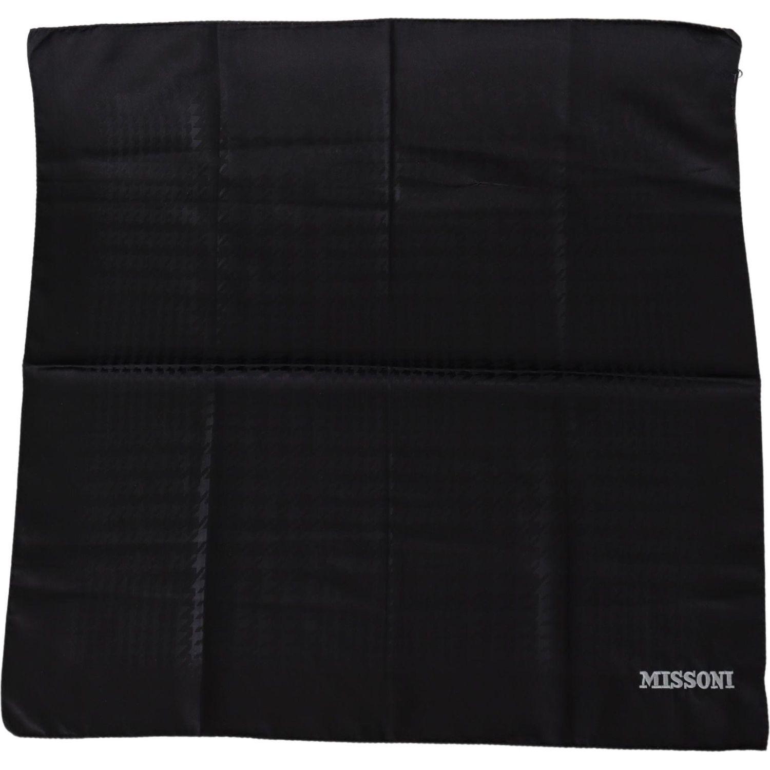 Missoni Black Wool Knit Unisex Neck Wrap Shawl Scarf
