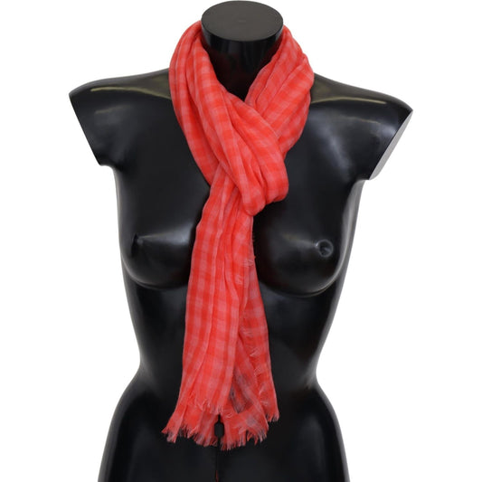 Missoni Orange Check Cashmere Unisex Wrap Fringes Scarf 1728,67345645728,Accessories,Material: 100% Cashmere,Men,Men - Accessories,Missoni,New with tags,Orange,Scarves - Accessories,Scarves - Men - Accessories,Scarves - Scarves - Accessories