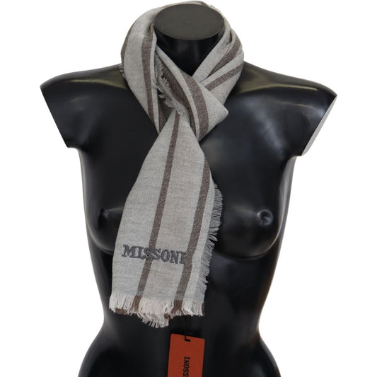 Missoni Multicolor Striped Wool Unisex Neck Wrap Scarf 1728,67345645728,Accessories,Material: 100% Wool,Men,Men - Accessories,Missoni,Multicolor,New with tags,Scarves - Accessories,Scarves - Men - Accessories,Scarves - Scarves - Accessories