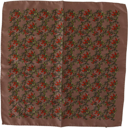 Dolce & Gabbana Brown Carrots Print Silk Handkerchief 1728,67345645728,Accessories,Brown,Dolce & Gabbana,Handkerchief - Men - Accessories,Material: 100% Silk,Men,Men - Accessories,New with tags,Pocket Squares - Ties and Formal Accessories - Accessories,Ti