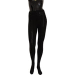 Dolce & Gabbana Black Wool Stretch Tights Stocking Socks SCS1121 -S