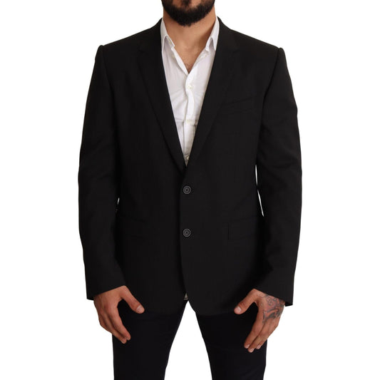 Dolce & Gabbana Black Striped MARTINI Jacket Blazer1728,44% Wool,54% PL,67345645728,Black,Blazers - Men - Clothing,Blazers - Suits & Blazers - Clothing,Clothing,Dolce & Gabbana,IT54 | XL,Material: 2% Elastsane,Men,Men - Clothing,New with tags,Suits & Blaz