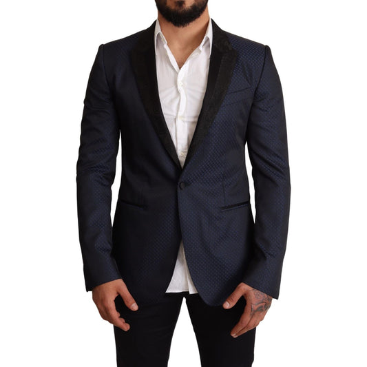 Dolce & Gabbana Blue Wool Slim Fit MARTINI Blazer Jacket11% Silk,1728,33% Wool,50% PL,67345645728,Blazers - Men - Clothing,Blazers - Suits & Blazers - Clothing,Blue,Clothing,Dolce & Gabbana,IT48 | M,Material: 6% AC,Men,Men - Clothing,New with tags,Suits &