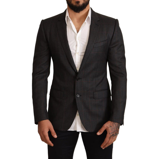 Dolce & Gabbana Gray Check Wool Slim Fit Blazer Jacket1728,67345645728,Blazers - Men - Clothing,Blazers - Suits & Blazers - Clothing,Clothing,Dolce & Gabbana,Gray,IT48 | M,Material: 100% Wool,Men,Men - Clothing,New with tags,Suits & Blazers - Clothing