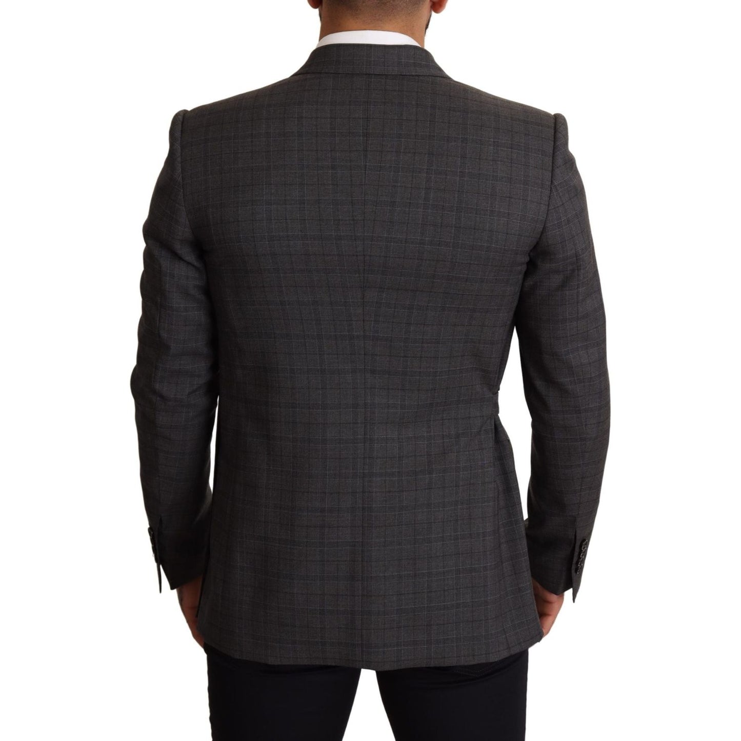 Dolce & Gabbana Gray Check Wool Slim Fit Blazer Jacket1% Elastane,1728,67345645728,Blazers - Men - Clothing,Blazers - Suits & Blazers - Clothing,Clothing,Dolce & Gabbana,Gray,IT48 | M,Material: 99% Wool,Men,Men - Clothing,New with tags,Suits & Blazers - C