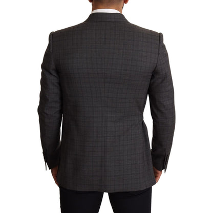 Dolce & Gabbana Gray Check Wool Slim Fit Blazer Jacket1% Elastane,1728,67345645728,Blazers - Men - Clothing,Blazers - Suits & Blazers - Clothing,Clothing,Dolce & Gabbana,Gray,IT48 | M,Material: 99% Wool,Men,Men - Clothing,New with tags,Suits & Blazers - C
