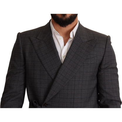Dolce & Gabbana Gray Check Wool Slim Fit Blazer Jacket1% Elastane,1728,67345645728,Blazers - Men - Clothing,Blazers - Suits & Blazers - Clothing,Clothing,Dolce & Gabbana,Gray,IT48 | M,Material: 99% Wool,Men,Men - Clothing,New with tags,Suits & Blazers - C