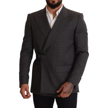 Dolce & Gabbana Gray Check Wool Slim Fit Blazer Jacket1% Elastane,1728,67345645728,Blazers - Men - Clothing,Blazers - Suits & Blazers - Clothing,Clothing,Dolce & Gabbana,Gray,IT48 | M,Material: 99% Wool,Men,Men - Clothing,New with tags,Suits & Blazers - C