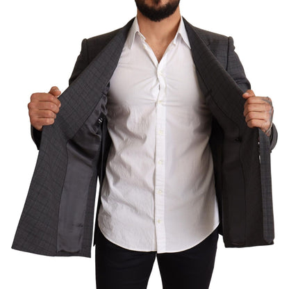 Dolce & Gabbana Gray Check Wool Slim Fit Blazer Jacket1% Elastane,1728,67345645728,Blazers - Men - Clothing,Blazers - Suits & Blazers - Clothing,Clothing,Dolce & Gabbana,Gray,IT48 | M,Material: 99% Wool,Men,Men - Clothing,New with tags,Suits & Blazers - C