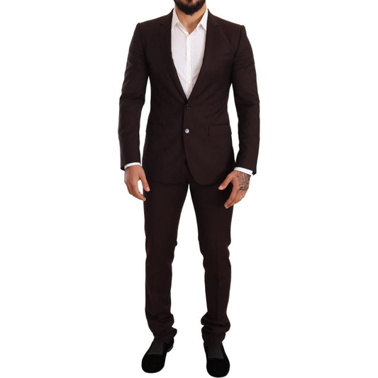 Dolce & Gabbana Bordeaux Wool MARTINI Slim Fit Suit1728,67345645728,Bordeaux,Clothing,Dolce & Gabbana,IT46 | S,Material: 100% Wool,Men,Men - Clothing,New with tags,Suits & Blazers - Clothing,Suits - Men - Clothing,Two-Piece Suits - Suits & Blazers - Cloth