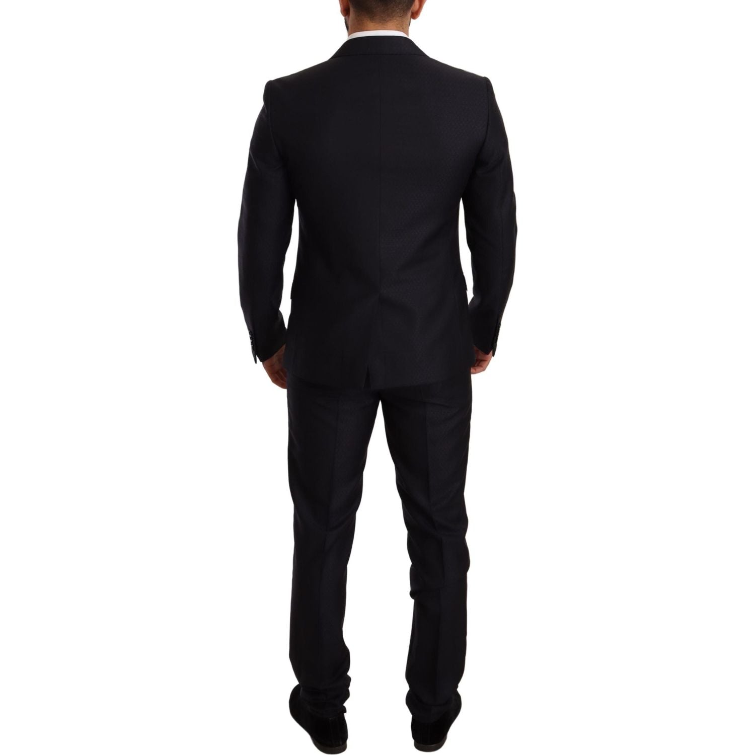Dolce & Gabbana Blue Pattern MARTINI SLIM FIT 2 Piece Suit
