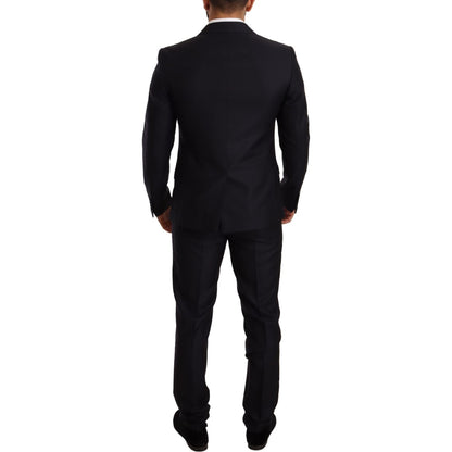 Dolce & Gabbana Blue Pattern MARTINI SLIM FIT 2 Piece Suit1728,20% Silk,5% Cashmere,67345645728,Blue,Clothing,Dolce & Gabbana,IT48 | M,IT50 | L,IT52 | XL,Material: 75% Wool,Men,Men - Clothing,New with tags,Suits & Blazers - Clothing,Suits - Men - Clothing