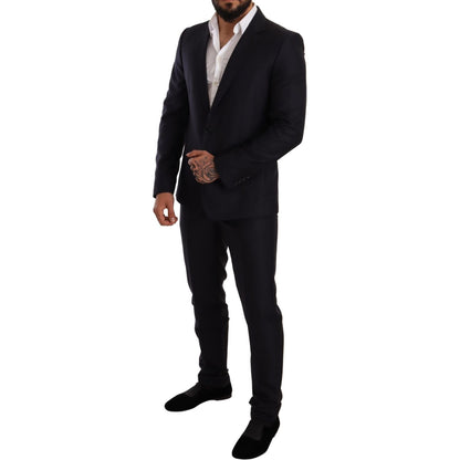 Dolce & Gabbana Blue Pattern MARTINI SLIM FIT 2 Piece Suit1728,20% Silk,5% Cashmere,67345645728,Blue,Clothing,Dolce & Gabbana,IT48 | M,IT50 | L,IT52 | XL,Material: 75% Wool,Men,Men - Clothing,New with tags,Suits & Blazers - Clothing,Suits - Men - Clothing
