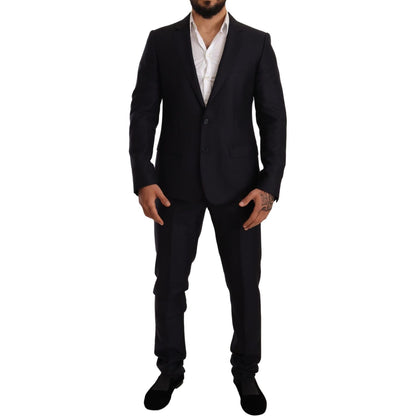 Dolce & Gabbana Blue Pattern MARTINI SLIM FIT 2 Piece Suit1728,20% Silk,5% Cashmere,67345645728,Blue,Clothing,Dolce & Gabbana,IT48 | M,IT50 | L,IT52 | XL,Material: 75% Wool,Men,Men - Clothing,New with tags,Suits & Blazers - Clothing,Suits - Men - Clothing