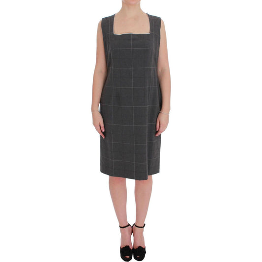 BENCIVENGA Gray Checkered Cotton Blazer Dress Set Suit1728,20% Viscose,67345645728,BENCIVENGA,Clothing,Gray,IT50 | XXL,Material: 80% Cotton,New with tags,Suits & Blazers - Clothing,Suits & Blazers - Women - Clothing,Two-Piece Suits - Suits & Blazers - Clo